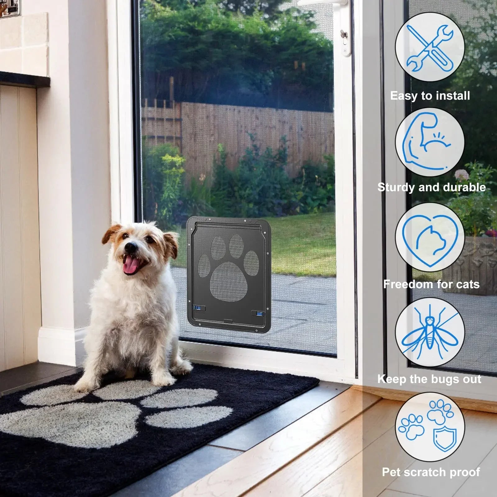 Safe Lockable Screen Pet Door